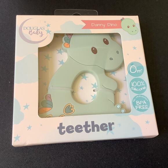 Douglas Baby Danny Dino Teether 0+ BPA FREE 100% Silicone - NWT - Picture 3 of 5
